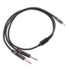 3.5mm 1/8 Inch Male to Dual 6.35mm 1/4 Inch TS