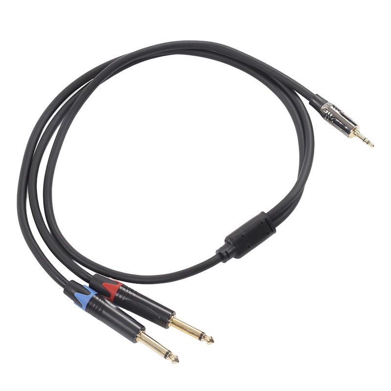 3.5mm 1/8 Inch Male to Dual 6.35mm 1/4 Inch TS