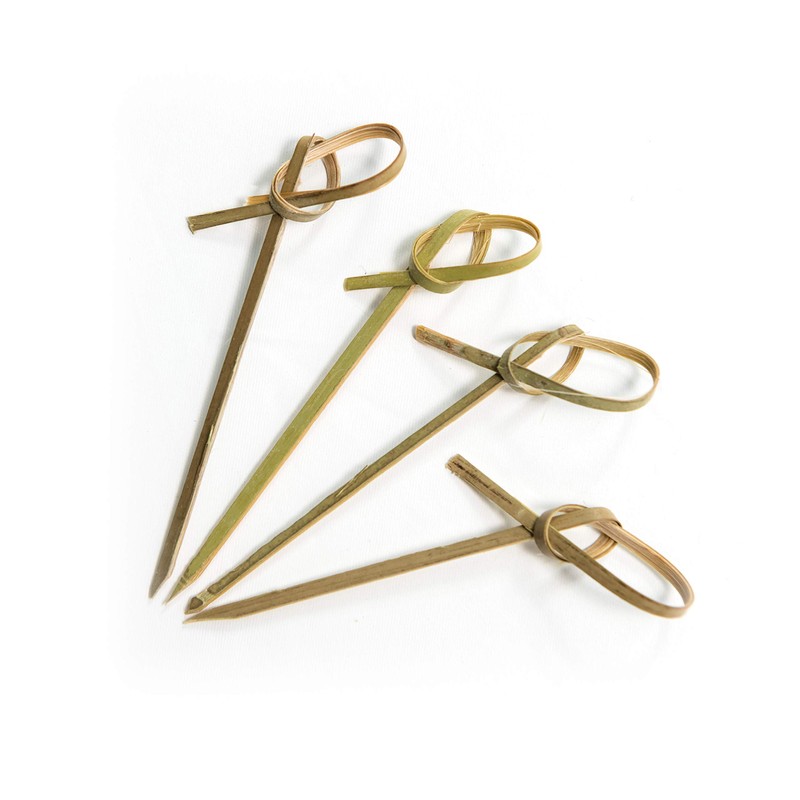 CANAPE KING Disposable Bamboo Skewers - 100pcs Natural Fruit Sticks