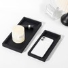Small Silicone Bathroom Vanity Tray Rectangle Soap and Sponge Holder