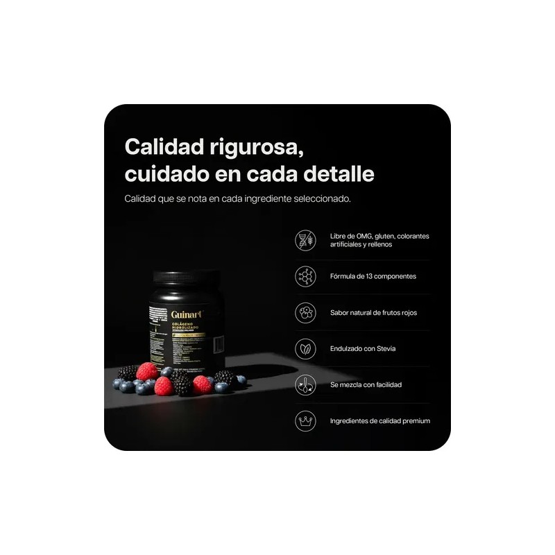 Colágeno Hidrolizado Guinart 500g Vitaminas Minerales Frutos Rojos