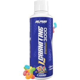 Alpha Supps- LCarnitina 3000 mg Líquida | Aminoácido sin estimulantes | 31 porciones (gomitas ácidas)