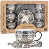 Alisveristime Turkish Coffee Set for Six, 6 Topkapi Design Porcelain