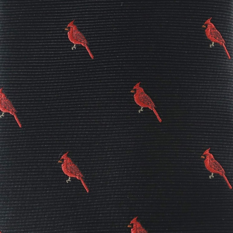 MENDEPOT Red Birds Pattern Necktie With Gift Box Northern Cardinal