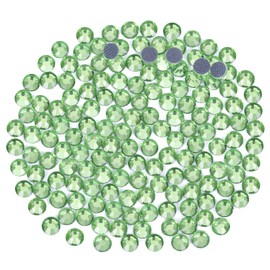 3200pcs SS16 Hot Fix Glass Flatback Rhinestones Bulk Round Crystal Gems Rhinestones for Crafts Art Clothes Shoes(Peridot)