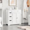 Yaheetech Bathroom Floor Cabinet, Large Storage Space Wooden Organizer with