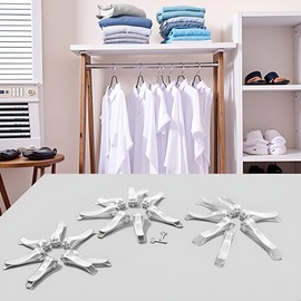 100Pcs Transparent U Shaped Plastic Alligator Clips Shirts Folding Clips Garment Clips Clothespins for Ties Socks Pants Laundry Storage and Organization,Clothes Pins