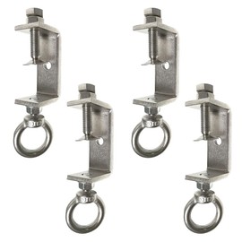 4Pcs Pipe Clamp Hooks for Hanging;Metal Clamp;Beam Clamp Hanger; 2Inch C Clamp Hook Stainless Steel;Aluminum Beam Lifting Ring;Wood Beam Lifting Ring.Lockable Width Is 1.32"~2.4"