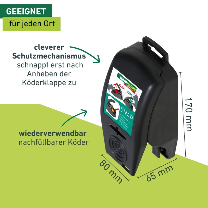 Snap Mouse And Rat Trap, Black