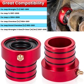 MG21103 Dana 30/44 Front Axle Tube Seal Pair & Inner Axle Side Seal Installation Tool for Jeep Wrangler JK JKU YJ TJ LJ Cherokee XJ Grand Cherokee ZJ 1984-2018 (3PCS Red)