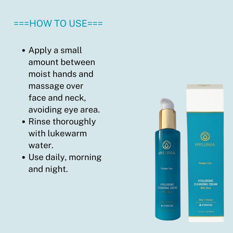 Hylunia Hyaluronic Cleansing Cream – Hydrating & Soothing Facial Cleanser