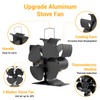 UZIMOO Fireplace Fan without Electricity, 4 Blades Stove Fan, Fireplace