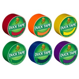 Duck Brand Color Duct Tape Pride Combo 6-Pack, Red, Orange, Yellow, Green, Blue and Purple, 115 Yards Total