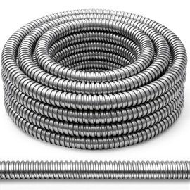 Wesiti 2" x 25 FT Flexible Conduit, Galvanized Steel FMC Conduit for Greenfield Wiring, Electrical Raceway