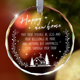 Surprise Loved Ones with The Best Housewarming Gifts of 2024 for Family - Elegant New Home Glass Ornaments, Meaningful Blessing Decorations for Women, Friends, and Couples for Any Occasion