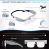 YOCTOSUN Magnifying Glasses with Light, Head Magnifier Glasses with 5