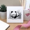 'Panda Cub in Long Grass' 108mm Square Ceramic Tile (TD00025457)