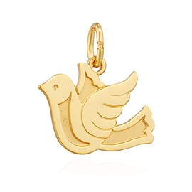 NKlaus 16,5mm chain pendant flying dove gold alloy bird gold alloy pendant 13676