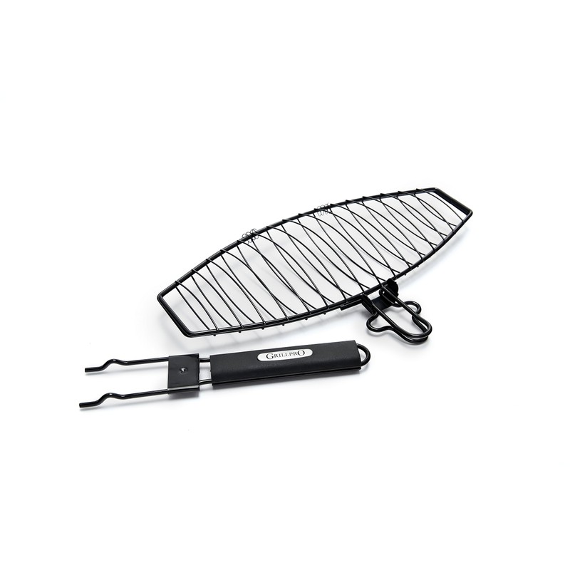 GrillPro 21015 Detachable Handle Fish Basket