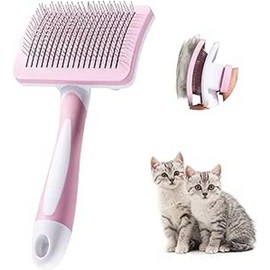 Vinabo Self-cleaning Pet Brush, Brush for Long and Short Hair, For Dogs, Cats, Effectively Eliminate Tomentosis Undercoat, Tangles, Pink
