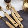 Dadamong Stainless Steel Measuring Spoons Set of 4, Gold Measuring