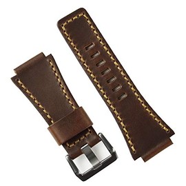 B & R Bands Bell & Ross BR01 BR03 Brown Horween Chromexcel Vintage Leather Watch Band Strap - Small Length