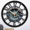 Farmhouse Style 25cm Circular Iron Clock with Distressed Finishsheet size: