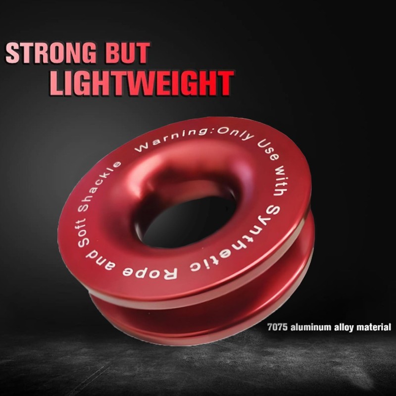 Recovery Snatch Ring Block Snatch Pulley 41000lbs Soft Shackle Winch