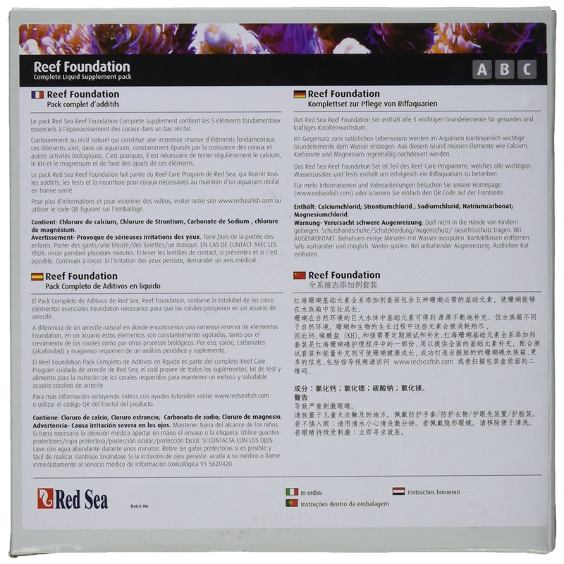 Red Sea Reef Foundation Supplement Pack (Ca, Alk, Mg) 250ml