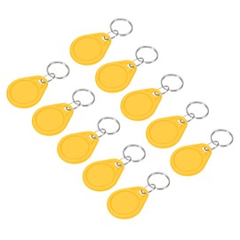 sourcing map RFID Key Fob UID 13.56MHz IC Card Contactless Smart Token Yellow Pack of 20
