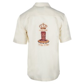 Weekender® Men's Hail for The Tail Lobster Embroidered Shirt Ivory Large