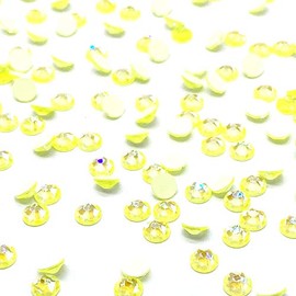 144 pcs Electric Delite Neon Colors Austrian Crystal Austria New 2088 Xirius 12ss Flat Backs Rhinestones Nail Arts 3mm ss12 (Electric Yellow Delite) DIY Bling gems Stone