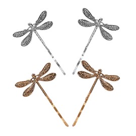 Parliky Vintage Hairpin 4pcs Soft Metal Hair Clips Kawaii Accessories for Women's Outfits