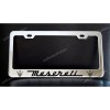 none Maserati saetta logo License Plate Frame - Chrome Plated