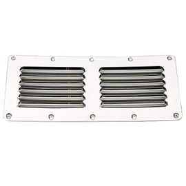 Amarine-made 2 Pack of Stainless Steel Stamped Louvered Vent - Rectangular-4-1/2 X 9" - 07723S