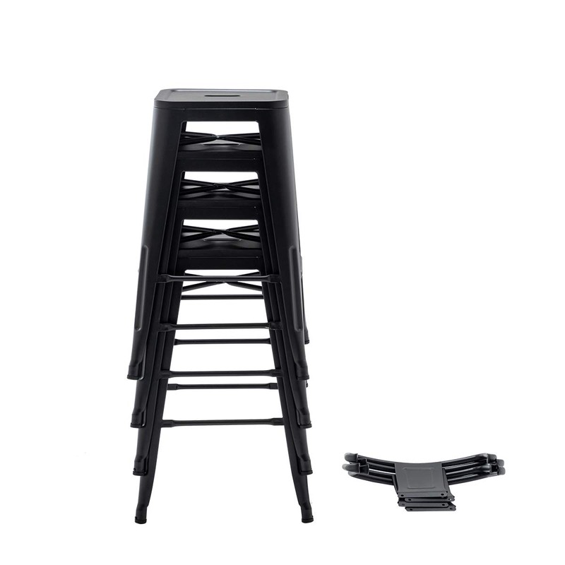 HAOBO Home 30" Low Back Metal Counter Stool Height Bar