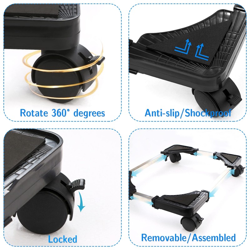 UCandy Computer Tower Stand Cpu Holder Stand With 4 Mute