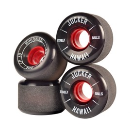 JUCKER HAWAII Longboard Wheels for Longboard, Skateboard, Cruiser & Mini Cruiser Wheels, Street Balls - Longboard Skateboard Cruiser Wheels 60 mm 80 A Mini Balls Black
