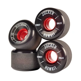 JUCKER HAWAII Longboard Wheels for Longboard, Skateboard, Cruiser & Mini Cruiser Wheels, Street Balls - Longboard Skateboard Cruiser Wheels 60 mm 80 A Mini Balls Black