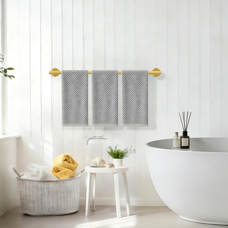 Brushed Gold Towel Bar, 30 Inch Towel Rack for Bathroom