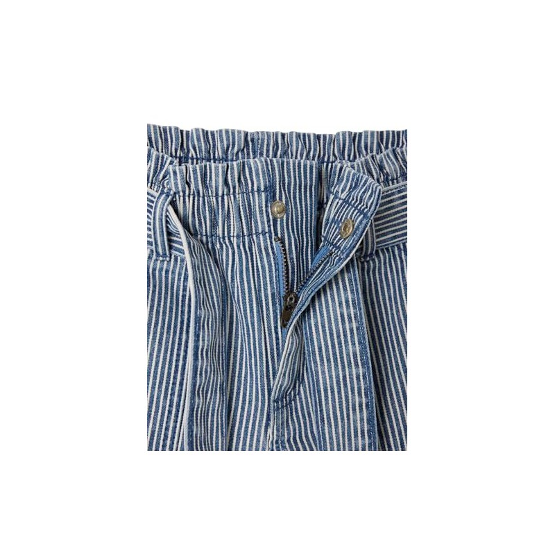Vertbaudet Mädchen Paperbag-Shorts mit Streifen blau gestreift 116