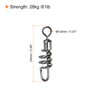 PATIKIL Corkscrew Swivel Snap, 10 Pack 61lb Stainless Steel Quick