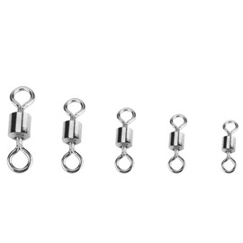 210 Pack Stainless Steel Fishing Swivels,210pcs High Strength Stainless Steel Fishing Rolling Swivel Ball Bearing Swivel with Solid Rings Duty Fishing Hook Connector Fishing Tackle Box 2#/4#/6#/7#/8#