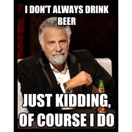 Handmade I Don't Always Drink Beer Just Kidding Of Course I do Brew Pitcher Mug MAGNET