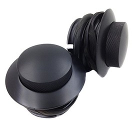 NBX- Black Pop Up Gas Cap Vented Fuel Tank Cap Set For Compatible with 1982-2010 Harley Davidson all models with dual screw in gas caps (Touring/Sporster/Dyna/CVO/Trike)