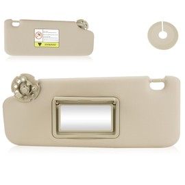 Sun Visor for 2011-2016 Chevy Cruze, Left Driver Side Beige Sunvisor Replace Ment ‎95034256, 95034253, 84126667, 84126658