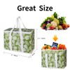 musbus 2-Pack extra Insulated Grocery shopping bag, large Green leaf,