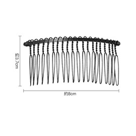 Samcos Hair Comb Set of 10 20 Legs Hair Comb Accessories Back Hair Extension Wire Comb Invisible Bangs Comb DIY Handmade Comb Hair Accessories Parts (Black)