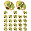 QWORK 3/8"-16 Iron Plate Nut, 25-Piece Set T-nut with Round