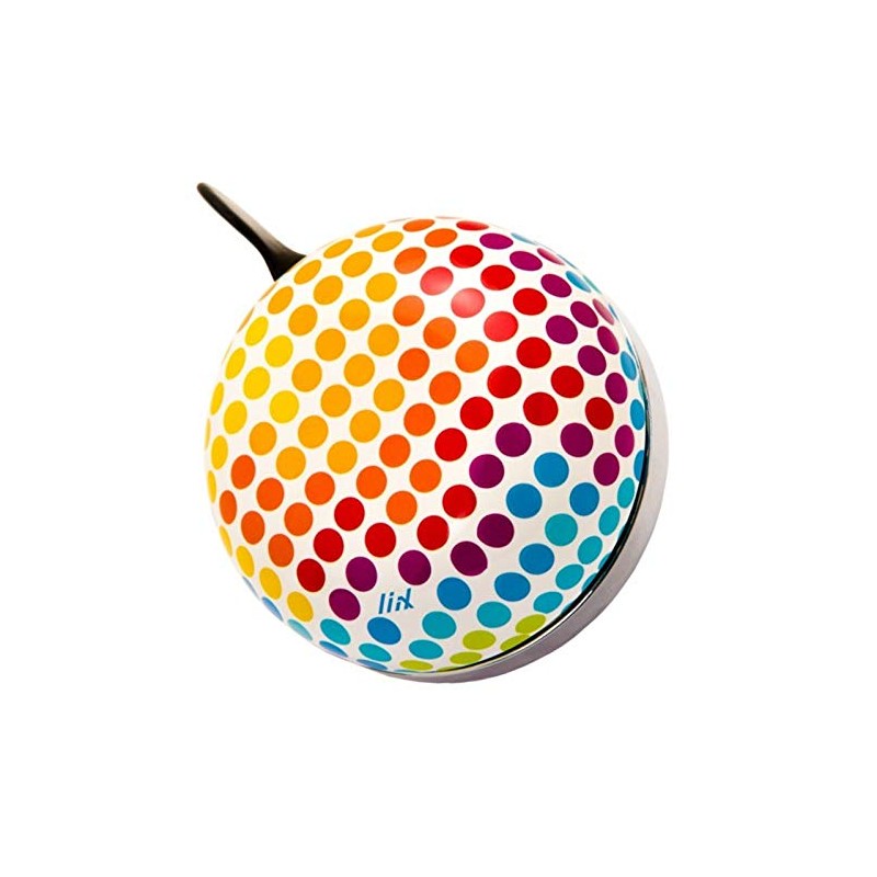 Liix Unisex Kids Ding Dong Arty Dots Bicycle Bell White